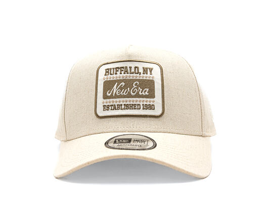 Cap New Era - Branded Buffalo Patch Linen 9FORTY A-Frame - Stone