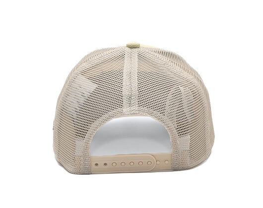 Cap New Era - Branded Denim Leather Patch 9FORTY A-Frame Trucker - Camel