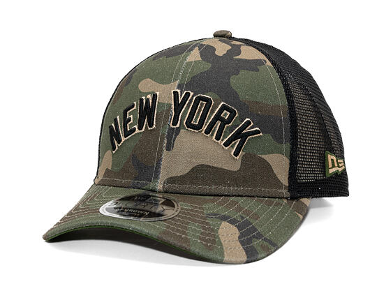 Cap New Era - MLB Wordmark Camo 9FORTY M-CROWN - NY Yankees - Woodland Camo