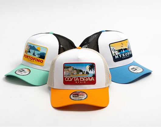 Cap New Era - Branded Location Patch 9FORTY A-Frame Trucker - Orange