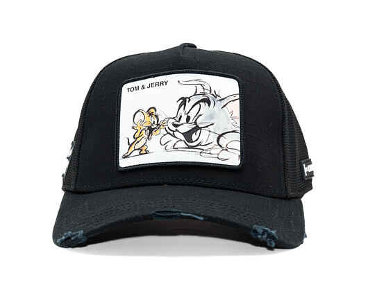 Cap Capslab - Tom & Jerry Trucker - Cat Chase - Black Distressed