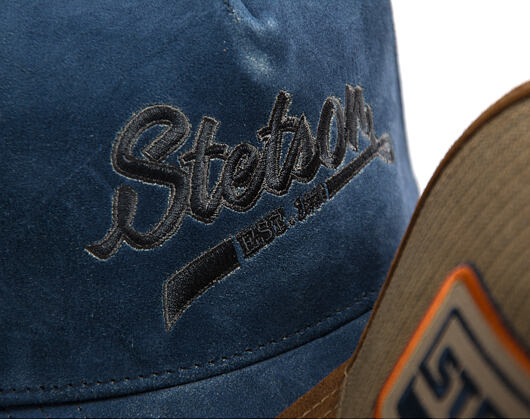 Cap Stetson - Denim Leather Trucker