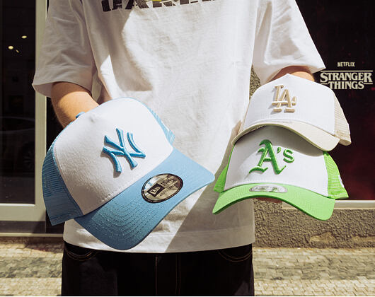 Cap New Era - MLB Essential 9FORTY A-Frame Trucker - Oakland Athletics - Green / White