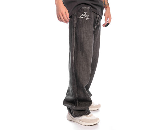Pants Ed Hardy - Embroidered Angel Xxtra Fit Jeans - Distressed Black Wash
