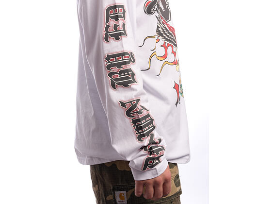 Longsleeve Tee Ed Hardy - 1971 Tattoo Eagle Graphic  - Bright White