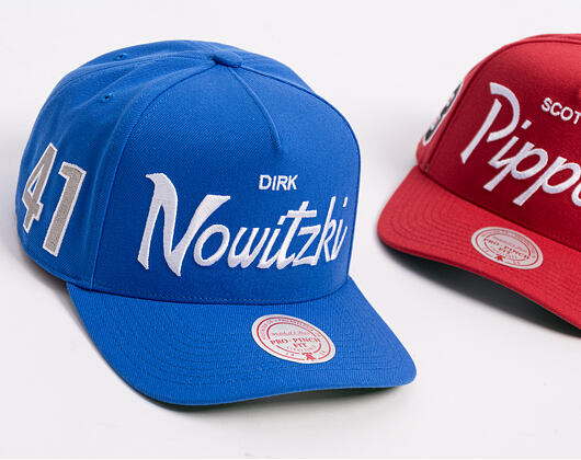 Cap Mitchell & Ness - Player Script Hwc - NBA - Dallas Mavericks - Dirk Nowitzki - Blue