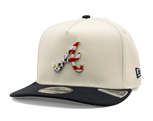 Cap New Era - MLB "American Flag" 9FIFTY - Atlanta Braves - Chrome White
