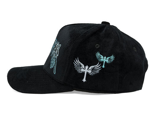Cap Reflection Luxury New Angel Cap - Black Baby Blue Script