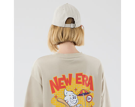 Tee New Era - Branded Food Character Oversized Tee - Stone