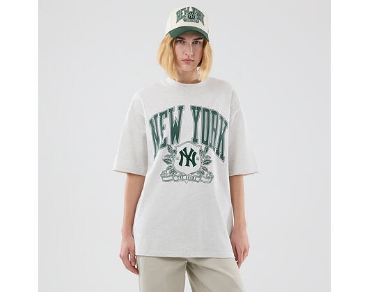 Tee New Era - MLB Arch Graphic Oversized Tee - NY Yankees - Heather Grey