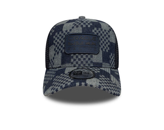 Cap New Era - F1 Pattern Denim 9FORTY A-Frame Trucker - RED BULL F1 - Navy Blue