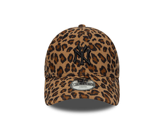 Kids Cap New Era - MLB Leopard Cord 9FORTY - NY Yankees - Stone / Black