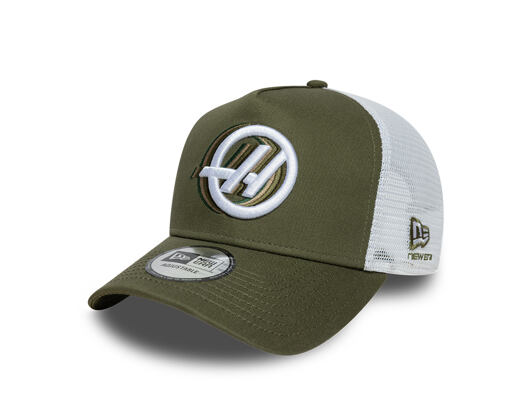 Cap New Era - F1 Seasonal 9FORTY A-Frame Trucker - HAAS F1 - New Olive