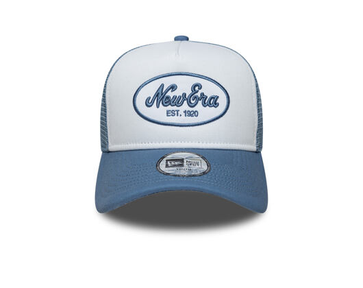 Kids Cap New Era - Branded Oval Patch 9FORTY A-Frame Trucker - Blue / White