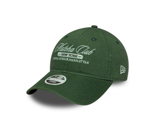 Womens Cap New Era - Branded Cafe Slogan 9TWENTY - Cilantro Green / Soft Grass