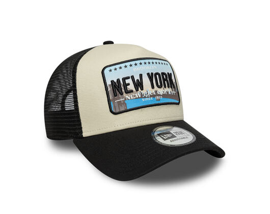 Cap New Era - Branded Licence Plate 9FORTY A-Frame Trucker - Black / Stone