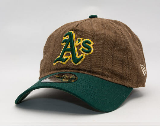 Cap New Era × Three Looms - Chestnut Pinstripe 9TWENTY A-Frame - Oakland Athletics