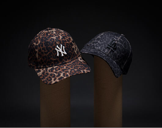 Womens Cap New Era - MLB Cosy Leopard 9FORTY - NY Yankees - Deep Auburn / Black