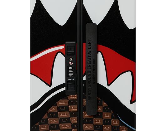 Bag Sprayground - Sharks In Paris Wtf Bubble Brown Check Full-Size Luggage