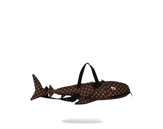 Bag Sprayground - Sharks In Paris Wtf Bubble Brown Check Shark Duffle