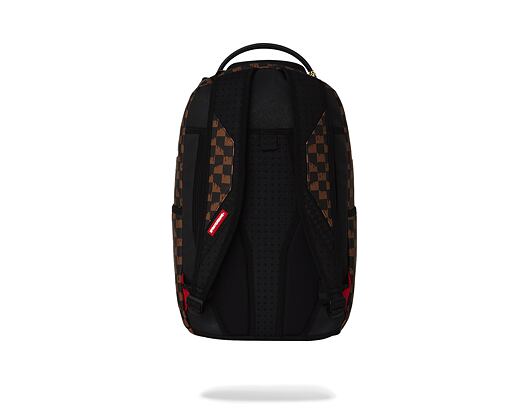 Backpack Sprayground - Brown And Cream Drip Check Shark Backpack