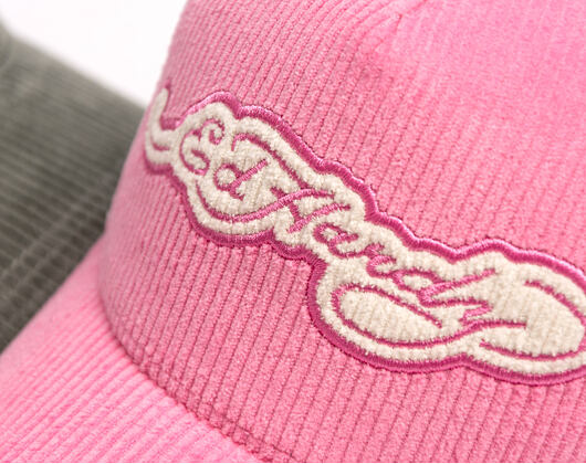 Cap Ed Hardy - Embroidery Applique Cord 5 Panel Trucker Cap - Hot Pink