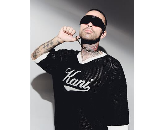 Tee Karl Kani - Cursive Varsity Crochet Boxy T-Shirt Black