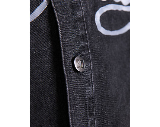 Shirt Ed Hardy - Mens Eagle And Stars Relaxed Denim Shirt - Black