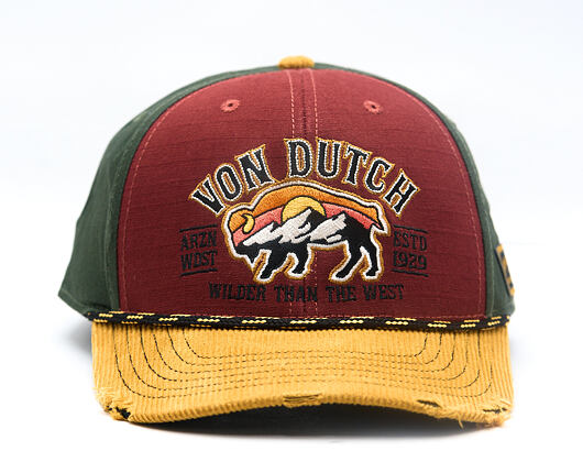 Cap Von Dutch - Semi Curve - Embroidery Premium - Red / Green