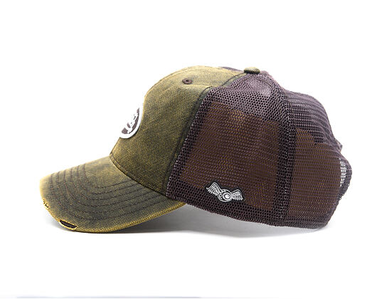Cap Von Dutch - Coated Cotton Oval Patch Baseball - Olive / Plum