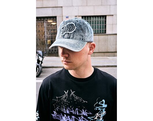 Womens Cap DAD CAP EN JEAN AVEC PATCH VD A FRANGES