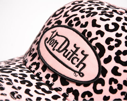 Womens Cap Von Dutch - Baseball - Velvet Print Embroidery - Pink / Camo