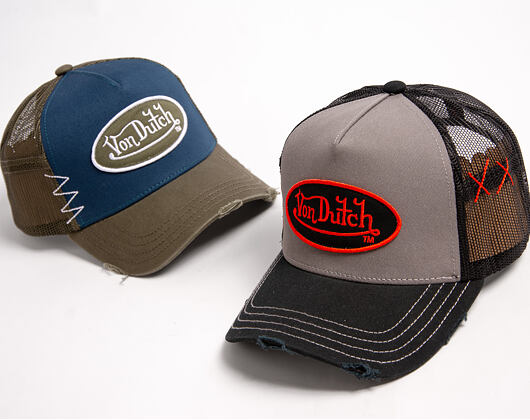 Cap Von Dutch - Trucker - Patch - Navy / Grey