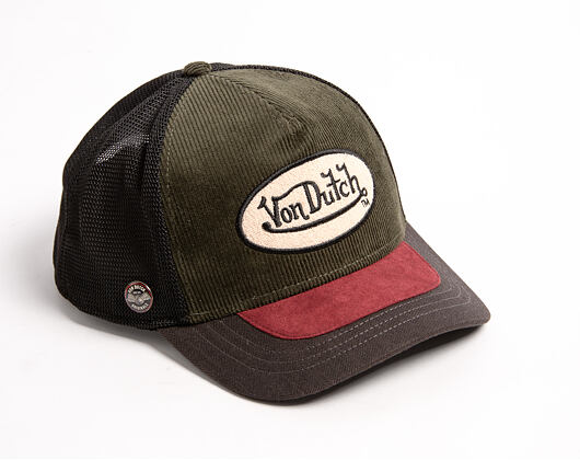 Cap Von Dutch - Bi-Material Visor Oval Patch Trucker - Green / Navy / Burgundy