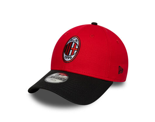 Kids Cap New Era - Contrast Stitch 9FORTY - AC MILAN - Scarlet