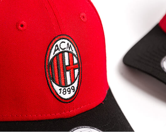 Kids Cap New Era - Contrast Stitch 9FORTY - AC MILAN - Scarlet