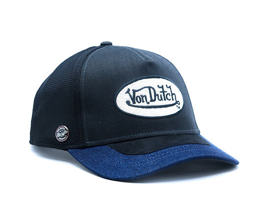 Cap Von Dutch - Denim Visor Patch Premium Trucker - Black / Navy
