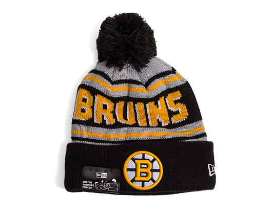 Beanie New Era - NHL Evergreen Wordmark Pom Medium Knit - Boston Bruins - Team Color