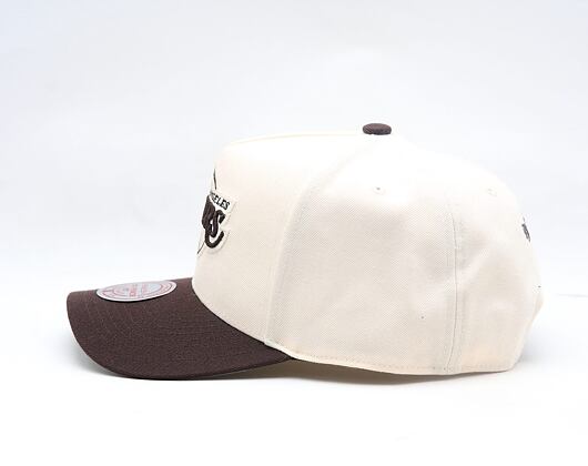 Cap Mitchell & Ness - NBA Brown And Cream Pro Snapback - Los Angeles Lakers - Cream