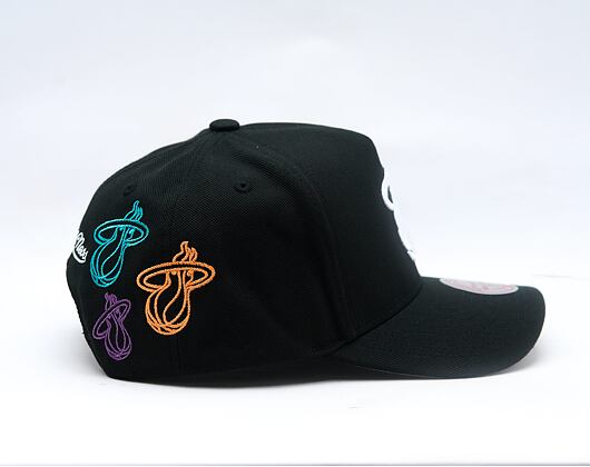 Cap Mitchell & Ness - NBA 404 Club Neon Pro Snapback - Miami Heat - Black