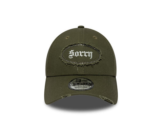 Cap New Era - Branded Gem Patch Distress 9FORTY - New Olive