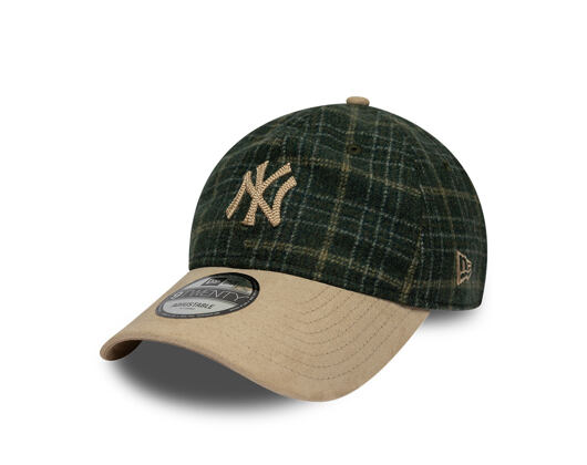 Cap New Era - MLB Mix Check 9TWENTY - NY Yankees - Stone / Cilantro Green