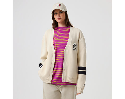 Sweater New Era - MLB Knit Cardigan - NY Yankees - Cream