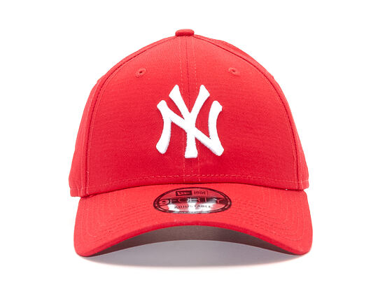 New Era 9FORTY MLB League Basic New York Yankees Strapback Scarlet / White Cap