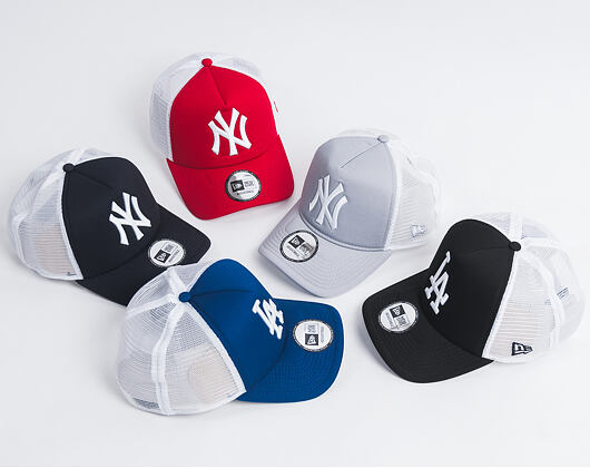 New Era 9FORTY Clean Trucker Los Angeles Dodgers Snapback Black / Optic White Cap