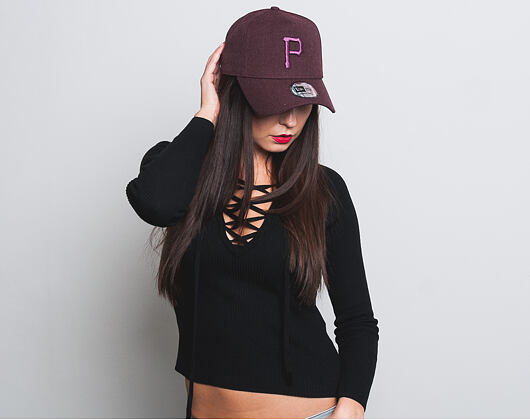 New Era Seasonal Heather 9FORTY A-Frame Pittsburgh Pirates Heather Medium Red Snapback Cap