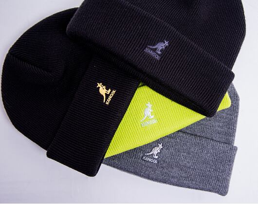 Kangol Acrylic Pull-On Black/Gold Winter Beanie