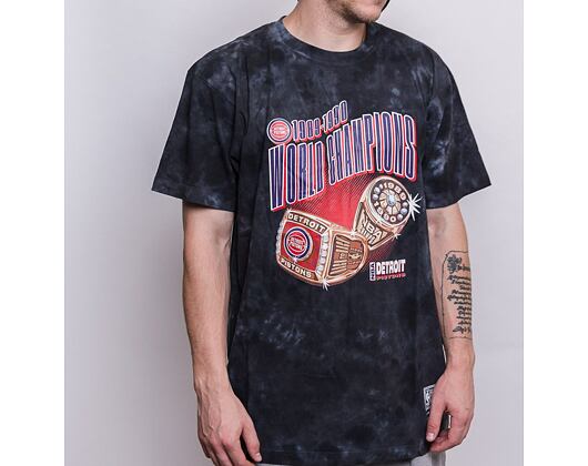 Mitchell & Ness Champions Tie Dye Tee Detroit Pistons Black T-Shirt