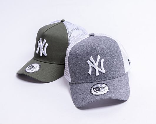 New Era 9FORTY Trucker MLB Jersey New York Yankees Grey Heather / White Cap
