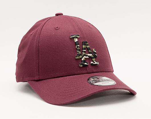 New Era 9FORTY MLB Wild Camo Los Angeles Dodgers Maroon Kids Cap